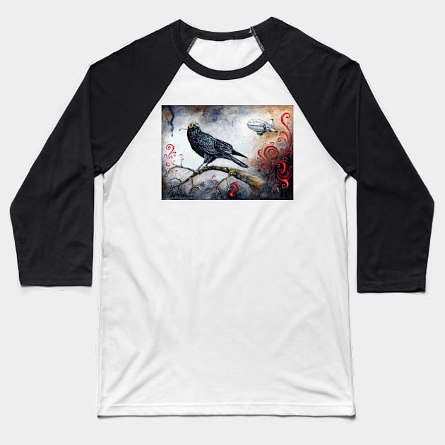 Captain of the Airship Crows Baseball T-Shirt by Clockwork Art